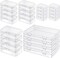 24 Pcs Small Plastic Containers with Lids - Mini Plastic Craft Storage Boxes with Hinged Lids Clear Bead Organizer for Jewelry Findings and Art Supplies (4 Mixed Sizes)